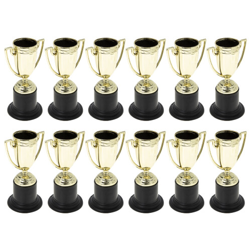 36Pcs Decorative Plastic Trophy Cups Golden Reward Prizes