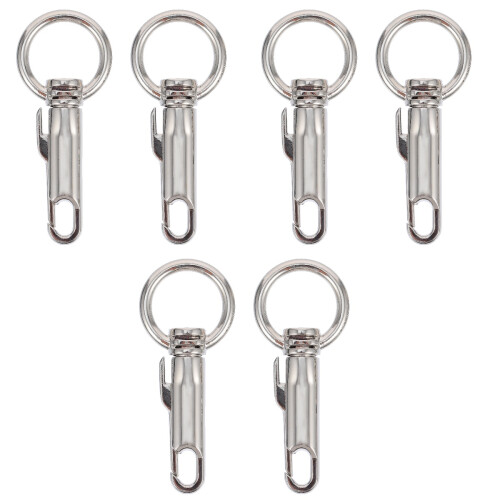 6Pcs Silver Key Ring Clasps Swivel Trigger Buckles for Bag Replacement 2