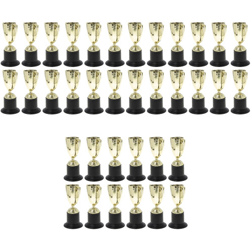 36Pcs Decorative Plastic Trophy Cups Golden Reward Prizes 2
