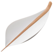 4Sets Reusable White Ceramic Tea Leaf Scoop Lightweight Portable