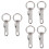 6Pcs Silver Key Ring Clasps Swivel Trigger Buckles for Bag Replacement 6
