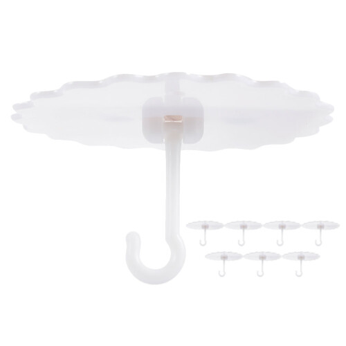 24Pcs White Plastic Bed Canopy Hooks Ceiling Mounted Hangers 2