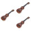 3Pcs Toddler Ukulele Coffee Strings Starter Guitar Toy 6