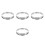 4Pcs Silver Baking Ring Molds for Pizza Pastry and Kitchen Use 4