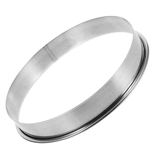 4Pcs Silver Baking Ring Molds for Pizza Pastry and Kitchen Use 2