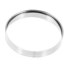 4Pcs Silver Stainless Steel Pizza Rings for Baking Pancakes and Cakes