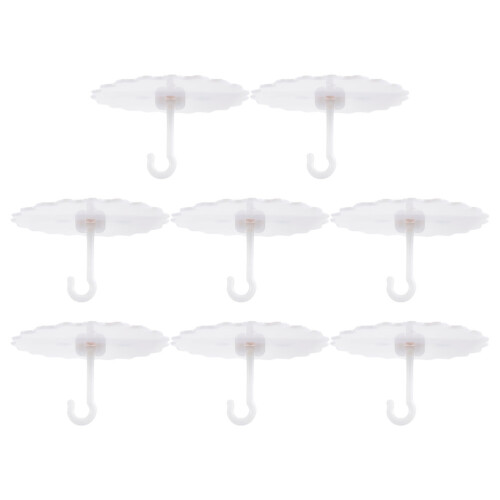 24Pcs White Plastic Bed Canopy Hooks Ceiling Mounted Hangers