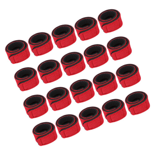 20Pcs Fishing Rod Wrap Straps With Hook And Loop For Fly Casting Rods