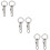 6Pcs Silver Key Ring Clasps Swivel Trigger Buckles for Bag Replacement 9