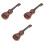 3Pcs Toddler Ukulele Coffee Strings Starter Guitar Toy 3