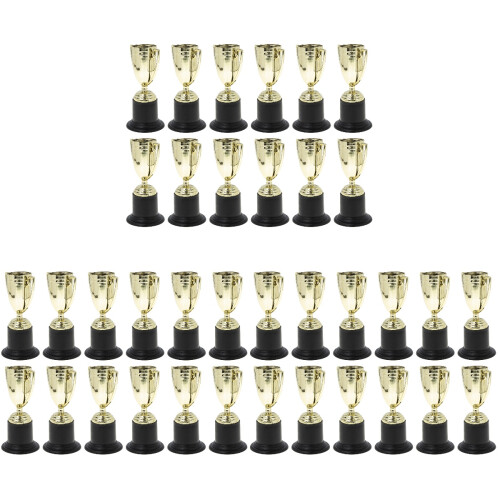 36Pcs Decorative Plastic Trophy Cups Golden Reward Prizes 1