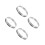 4Pcs Silver Baking Ring Molds for Pizza Pastry and Kitchen Use 8