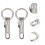 6Pcs Silver Key Ring Clasps Swivel Trigger Buckles for Bag Replacement 10