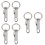 6Pcs Silver Key Ring Clasps Swivel Trigger Buckles for Bag Replacement 7