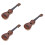 3Pcs Toddler Ukulele Coffee Strings Starter Guitar Toy 7
