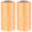 2Pcs Durable Orange Waxed Sewing Thread Flat Line for Projects 3