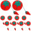 30Pcs Red Sewing Pin Cushion Tomato Shape Needle Organizer DIY 1