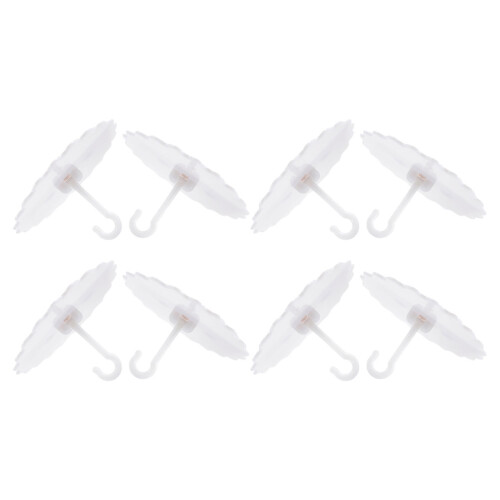 24Pcs White Plastic Bed Canopy Hooks Ceiling Mounted Hangers 1