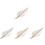 4Sets Reusable White Ceramic Tea Leaf Scoop Lightweight Portable 4