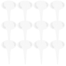 5Sets Durable White Acrylic Plant Markers Garden Labels for Vegetables