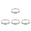 4Pcs Silver Baking Ring Molds for Pizza Pastry and Kitchen Use 10