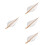 4Sets Reusable White Ceramic Tea Leaf Scoop Lightweight Portable 8