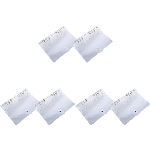 6 Pcs Transparent PVC Notebook Cover A5 Snap Button Closure 1