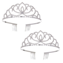 3 Pcs Crown For Girls Bridal Wedding Hair Piece Kids Party Tiara