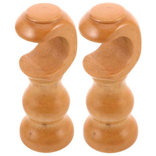 10Pièces Supports Bois Café Pour Tringles, Usage Polyvalent 1