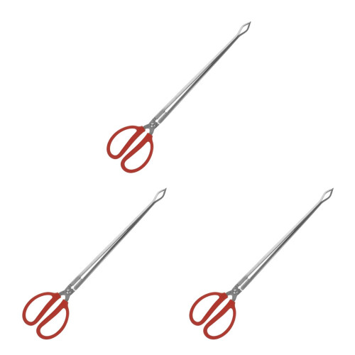 3Pcs Long Handle Serrated Clamp Practical Trash Picker Assorted Colors 2