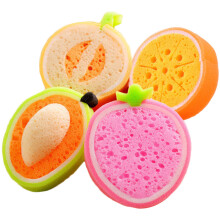 12Pcs Assorted Color Kids Bath Sponges Fruits Shape Lovely Bath Tool