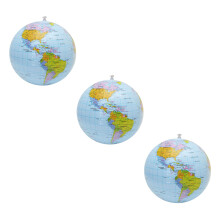 6Pcs Durable PVC Globe Inflatable Beach Balls Assorted Color Pool Toys