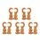 10Pièces Supports Bois Café Pour Tringles, Usage Polyvalent 8