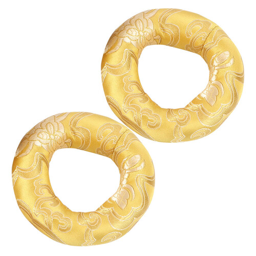 6Pcs Elegant Yellow Cotton Cushion for Singing Bowl Protective Support 1