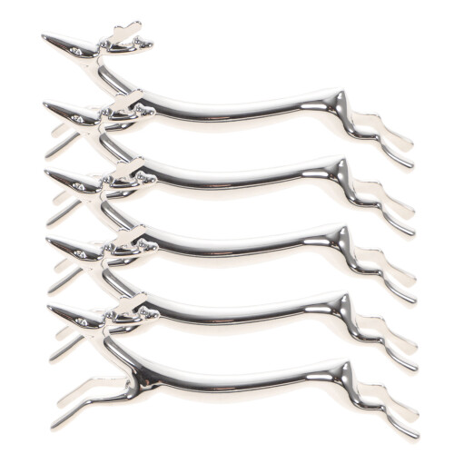 10Pièces Support Baguettes Cerf Argent Acier Inoxydable Élégant