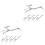 10Pièces Support Baguettes Cerf Argent Acier Inoxydable Élégant 3