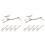 10Pièces Support Baguettes Cerf Argent Acier Inoxydable Élégant 2