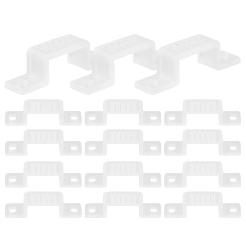 200Pcs Clear Plastic LED Strip Light Fixing Clips for Secure Mounting 2