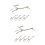 10Pièces Support Baguettes Cerf Argent Acier Inoxydable Élégant 7