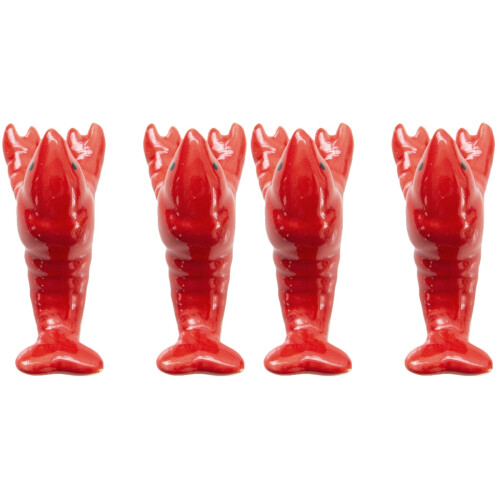4Pcs Red Creative Ceramic Chopstick and Spoon Holder for Home 1