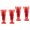 4Pcs Red Creative Ceramic Chopstick and Spoon Holder for Home 4