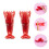 4Pcs Red Creative Ceramic Chopstick and Spoon Holder for Home 10