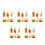 5Sets Schattige Resin Auto Ornamenten Dashboard Decor Assorted Kleuren 9
