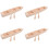 4 Sets Unfinished Wooden Boat Craft With Paddle 7