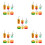 5Sets Schattige Resin Auto Ornamenten Dashboard Decor Assorted Kleuren 7