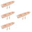 4 Sets Unfinished Wooden Boat Craft With Paddle 9