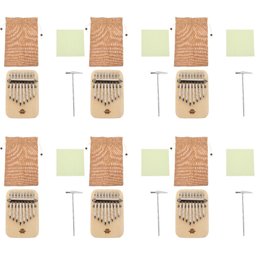6Pcs Portable Beginner Kalimba Thumb Piano Assorted Color Finger Piano 2