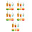 5Sets Schattige Resin Auto Ornamenten Dashboard Decor Assorted Kleuren 8