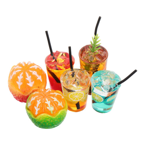 5Sets Schattige Resin Auto Ornamenten Dashboard Decor Assorted Kleuren 1