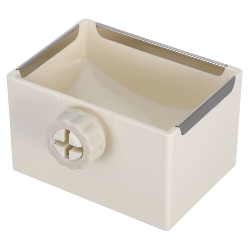 2Pcs Hanging Beige Plastic Hamster Bowl Stable Rabbit Water Feeder